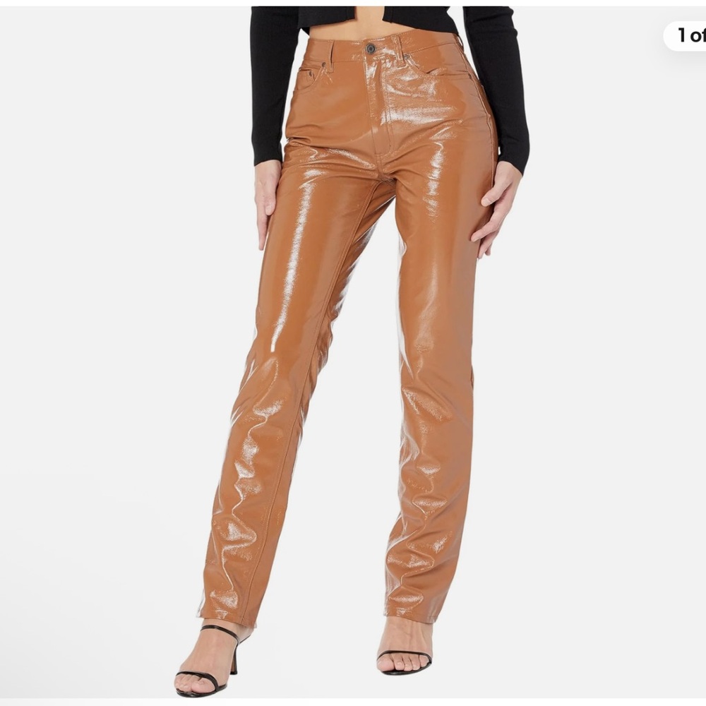 AFRM Glossy Tan Pants